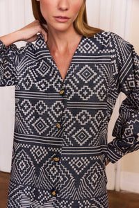 Cardigan Trama Indigo