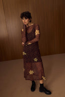Vestido Tule Onça Floral