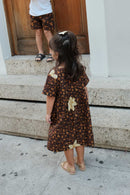 Vestido Infantill Onça Floral