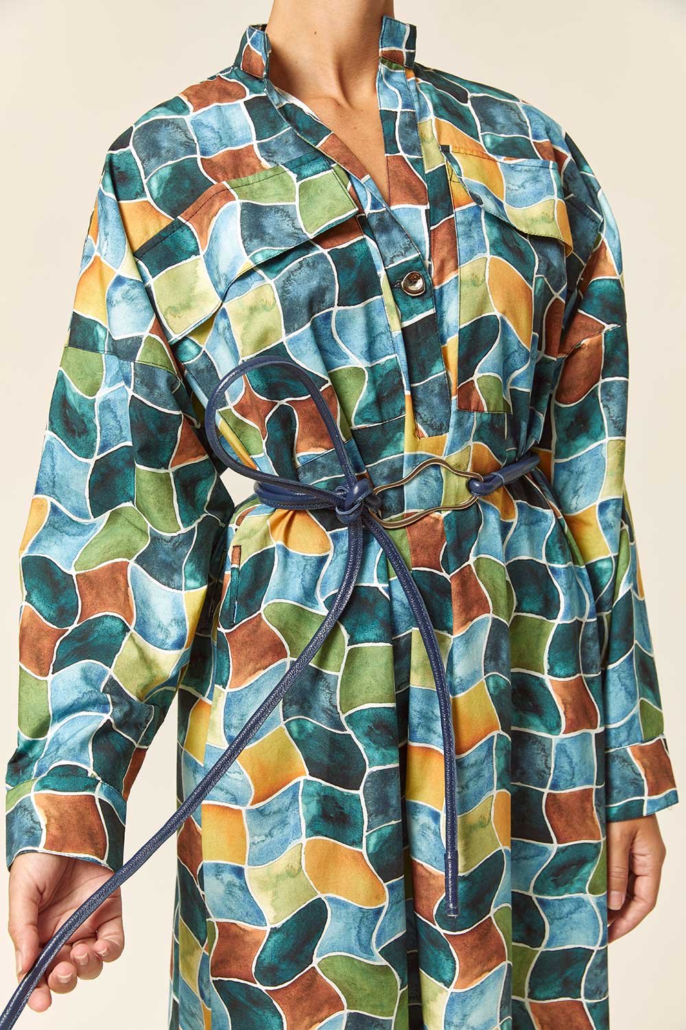 Cinto Fivela Irregular Azul