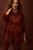 Blusa Abotoamento Tijolinhos