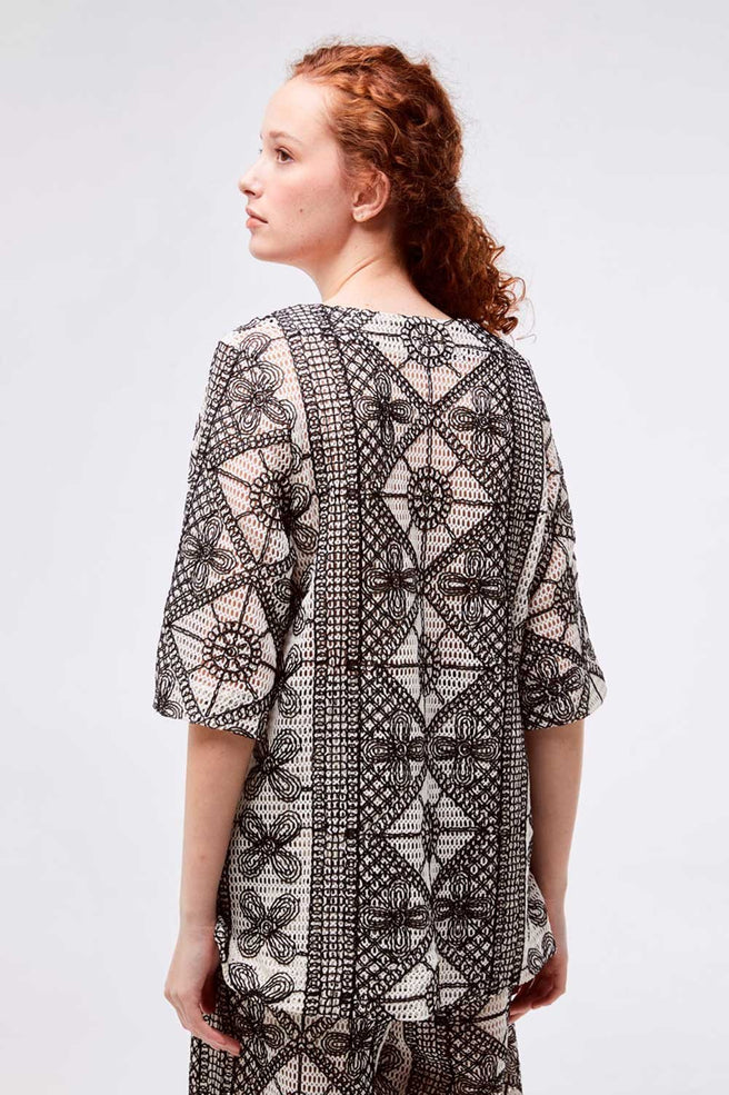 Blusa Renda Crochê