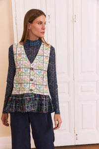 Blusa Babado Ponto Cruz
