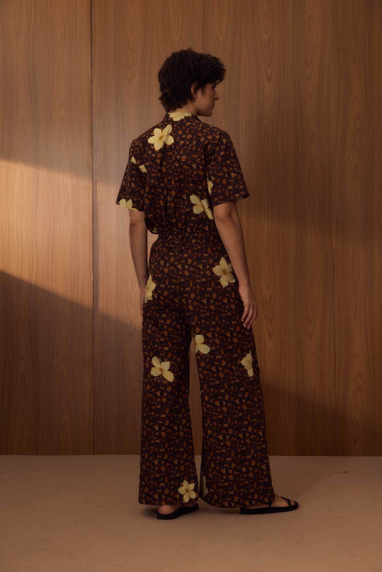 Calça Pantalona Onça Floral
