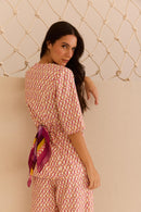Blusa Transpasse Macramê