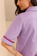 Camisa Sarja Lilás