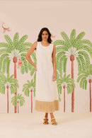 Vestido Branco Franja Lótus