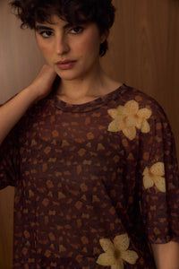 Tshirt Tule Onça Floral