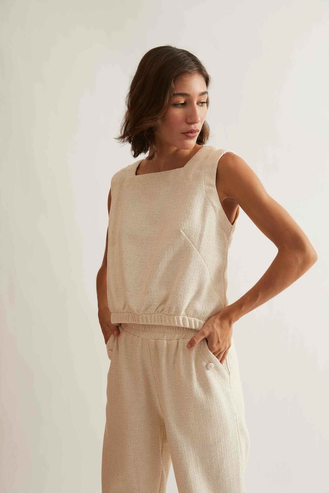 Blusa Tweed Offwhite