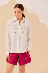 Camisa Branco Lótus