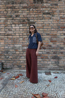 Blusa Bolso Algodão Jeans