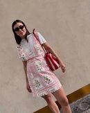 Vestido Jardineira Curto Sapori + Tshirt Anpô Basic Off White
