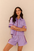 Camisa Sarja Lilás