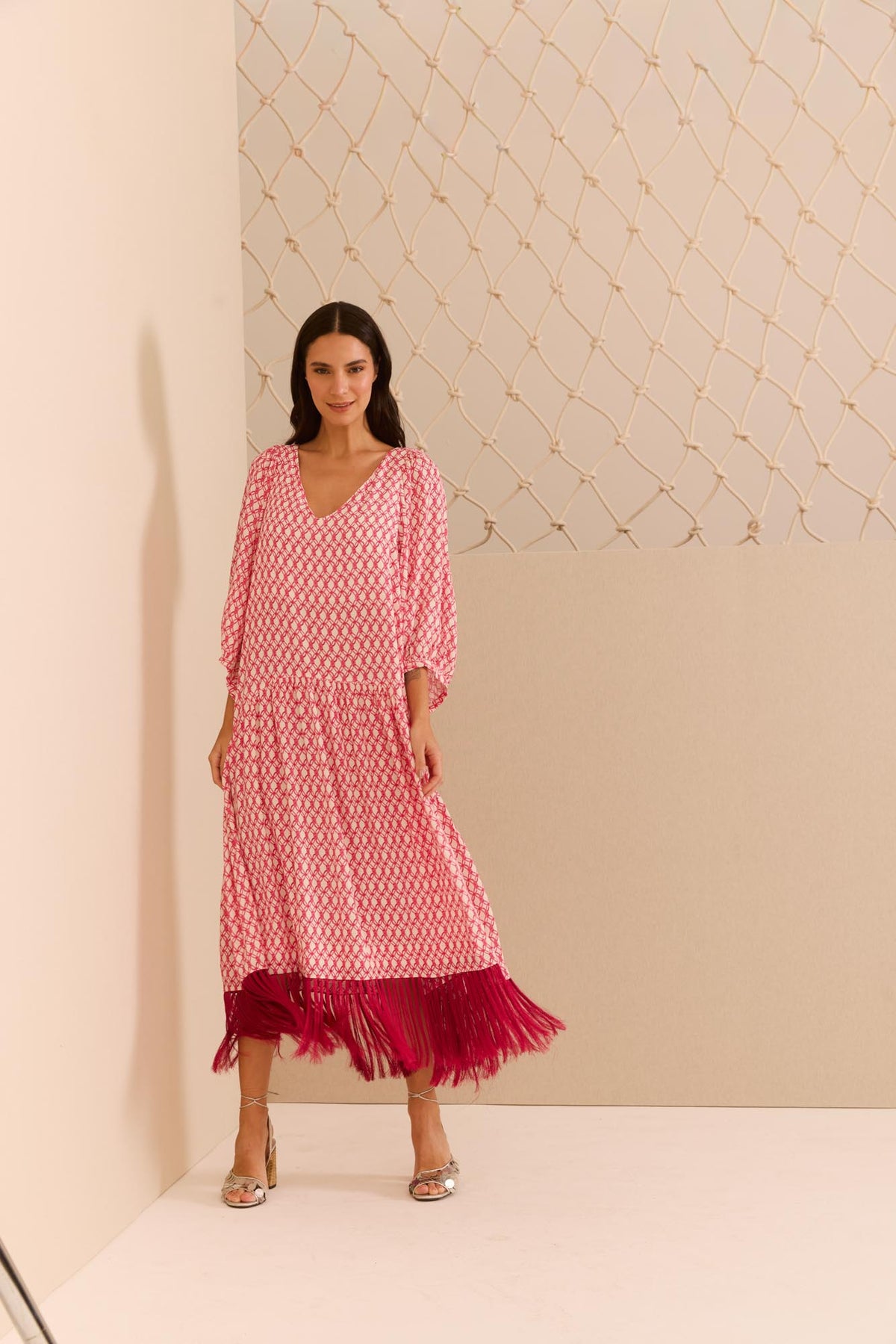 Vestido Franja Mix Trançado