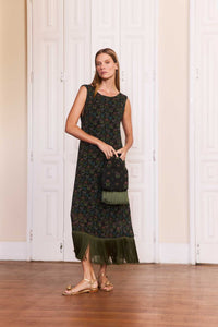 Vestido Franja Jardim Noturno