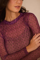 Blusa Tule Franzido Enlace