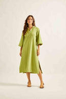 Vestido Malha Polo Verde Papiro