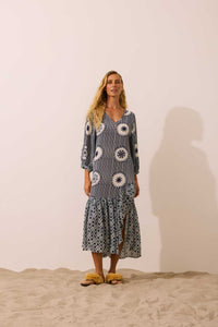 Vestido Babado Onda Solar