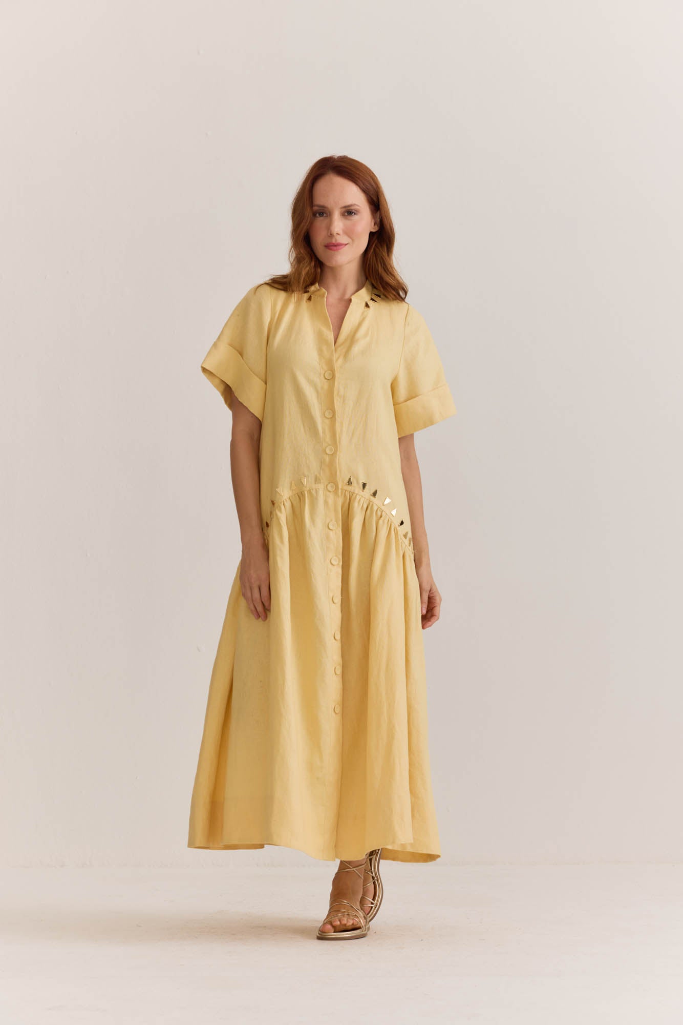 Vestido Amarelo Champagne