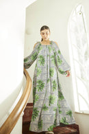 Vestido Rolotê Manga Bufante Est. Palmas