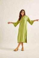 Vestido Malha Polo Verde Papiro