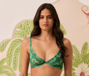 Bikini Top Meia Taça + Calcinha Basic Coqueiral Verde