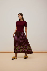 Vestido Mix Malha Oliva
