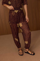 Calça Tule Onça Floral