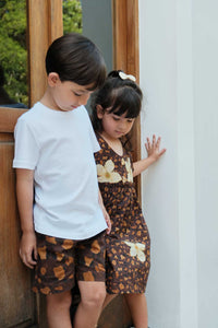 Short Infantil Sarja Onça Pintada