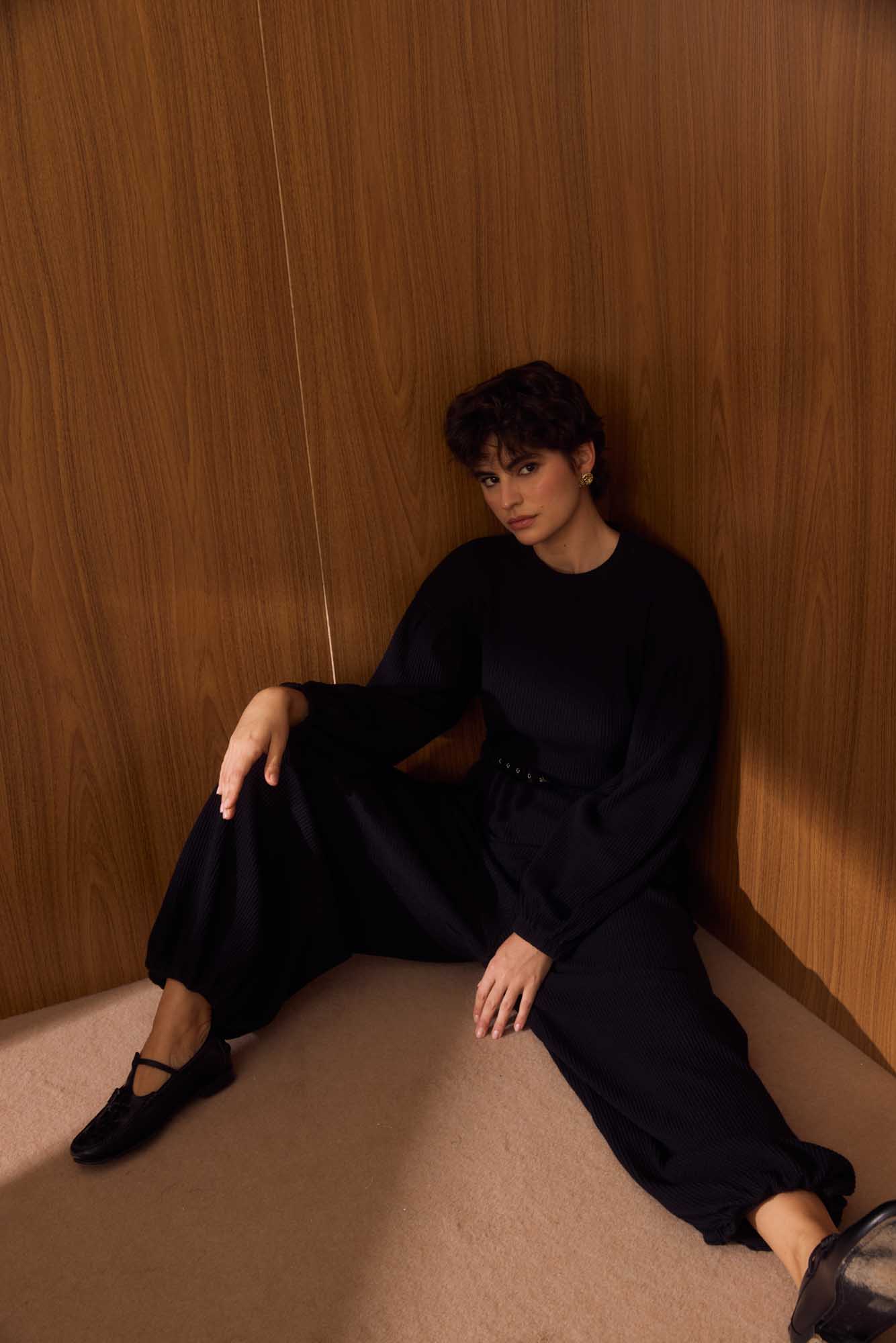Blusa Cinto Comfy Preto