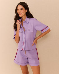 Camisa Sarja Lilás