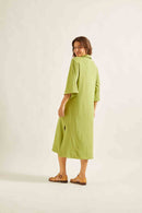 Vestido Malha Polo Verde Papiro