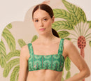 Bikini Top Reto + Hot Pants Coqueiral Verde
