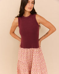 Vestido Mix Malha Bordô