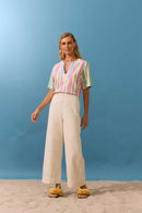 Calça Pantalona Areia