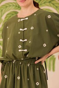 Blusa MG Verde Bordado
