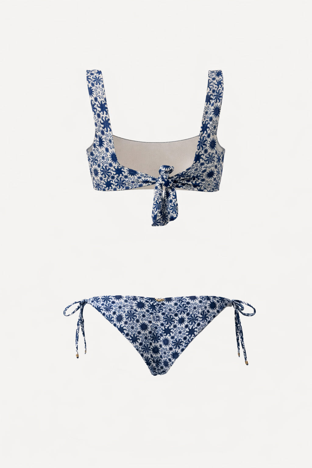 Bikini Top Reto + Calcinha Lacinho Onda Solar