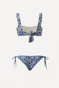 Bikini Top Reto + Calcinha Lacinho Onda Solar