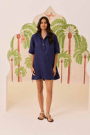 Vestido Camiseta Azul Índigo