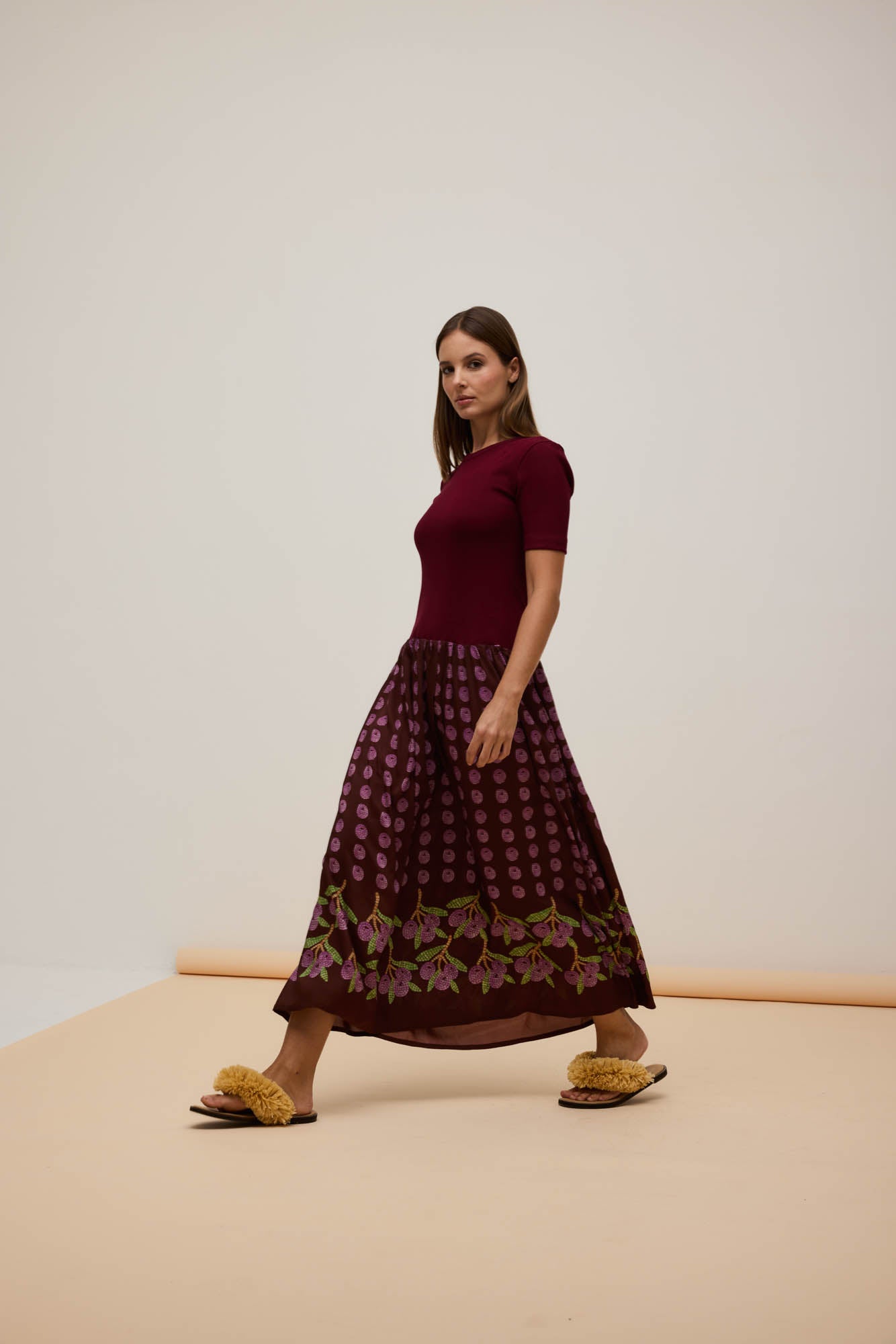 Vestido Mix Malha Oliva