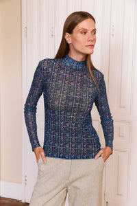 Blusa Tule Ponto Cruz