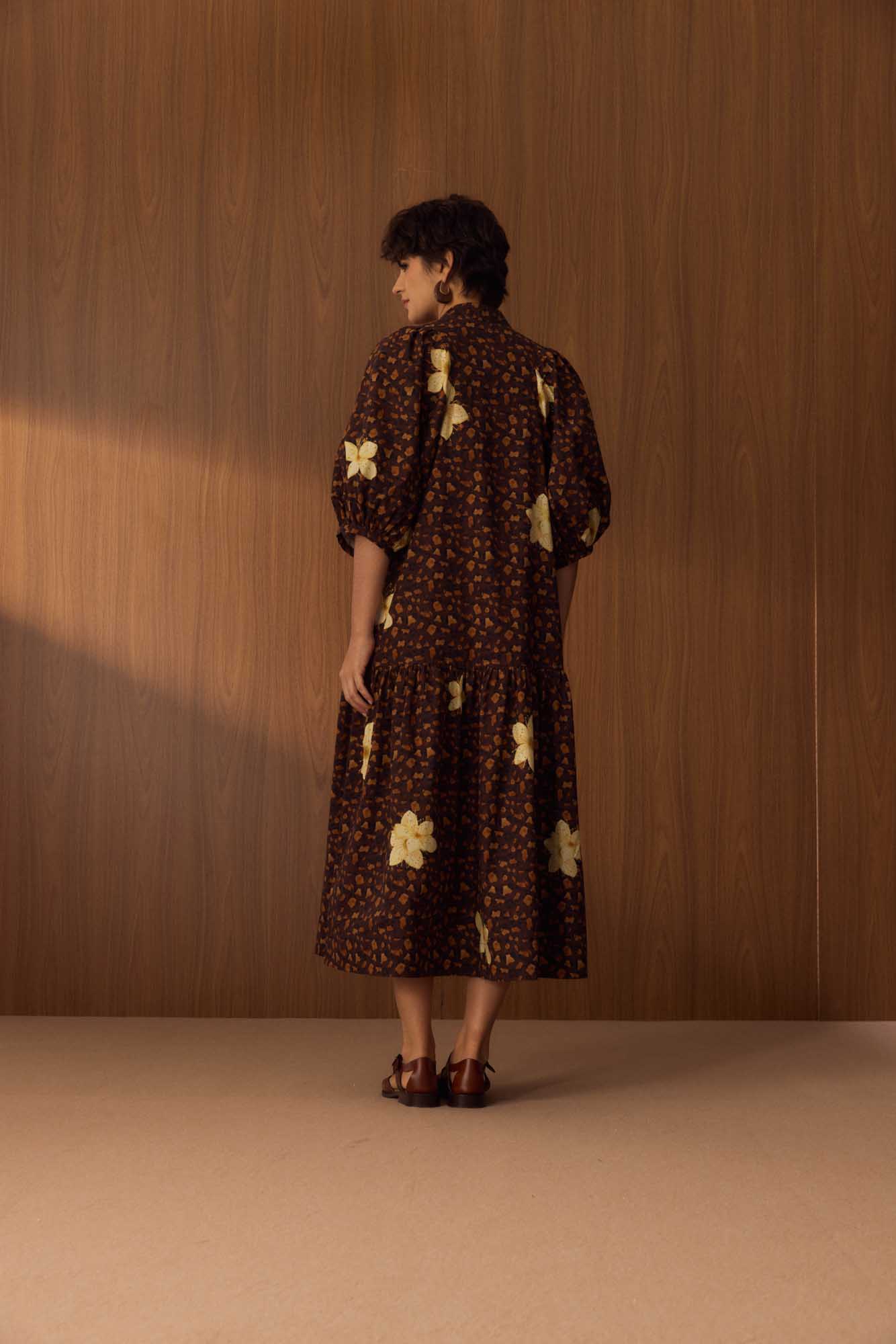 Vestido MG Bufante Onça Floral