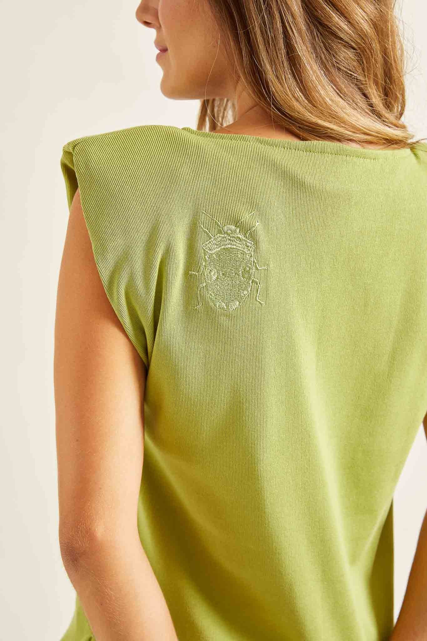 Muscle Tee Malha Verde Papiro