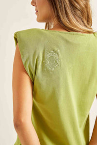 Muscle Tee Malha Verde Papiro