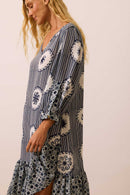 Vestido Babado Onda Solar