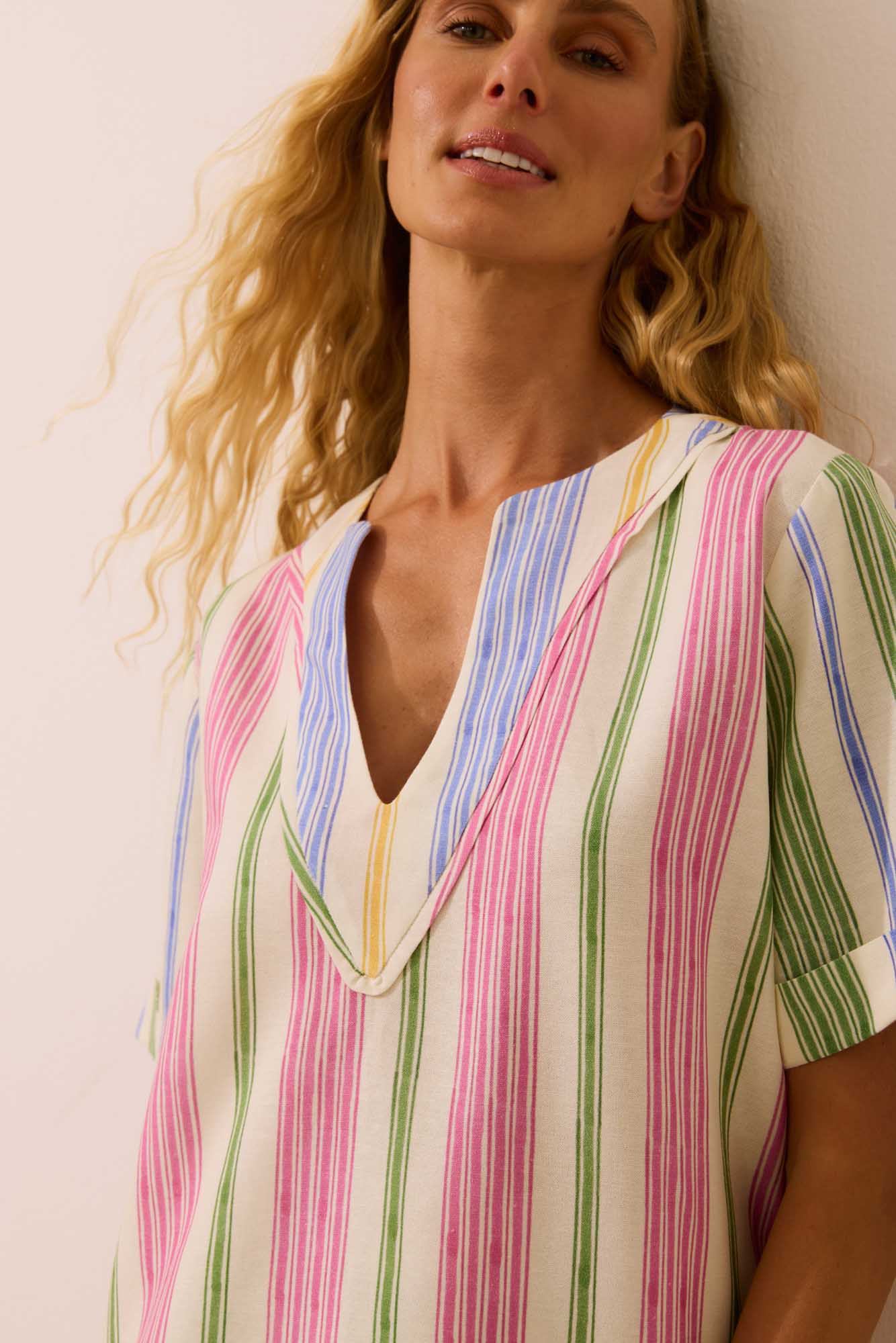 Blusa Decote V Tendas