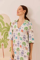 Vestido Barrado Mix Índia