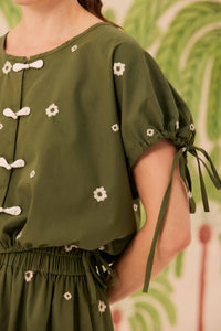 Blusa MG Verde Bordado