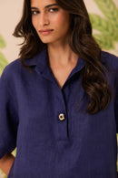 Vestido Camiseta Azul Índigo