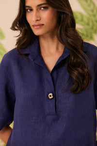 Vestido Camiseta Azul Índigo